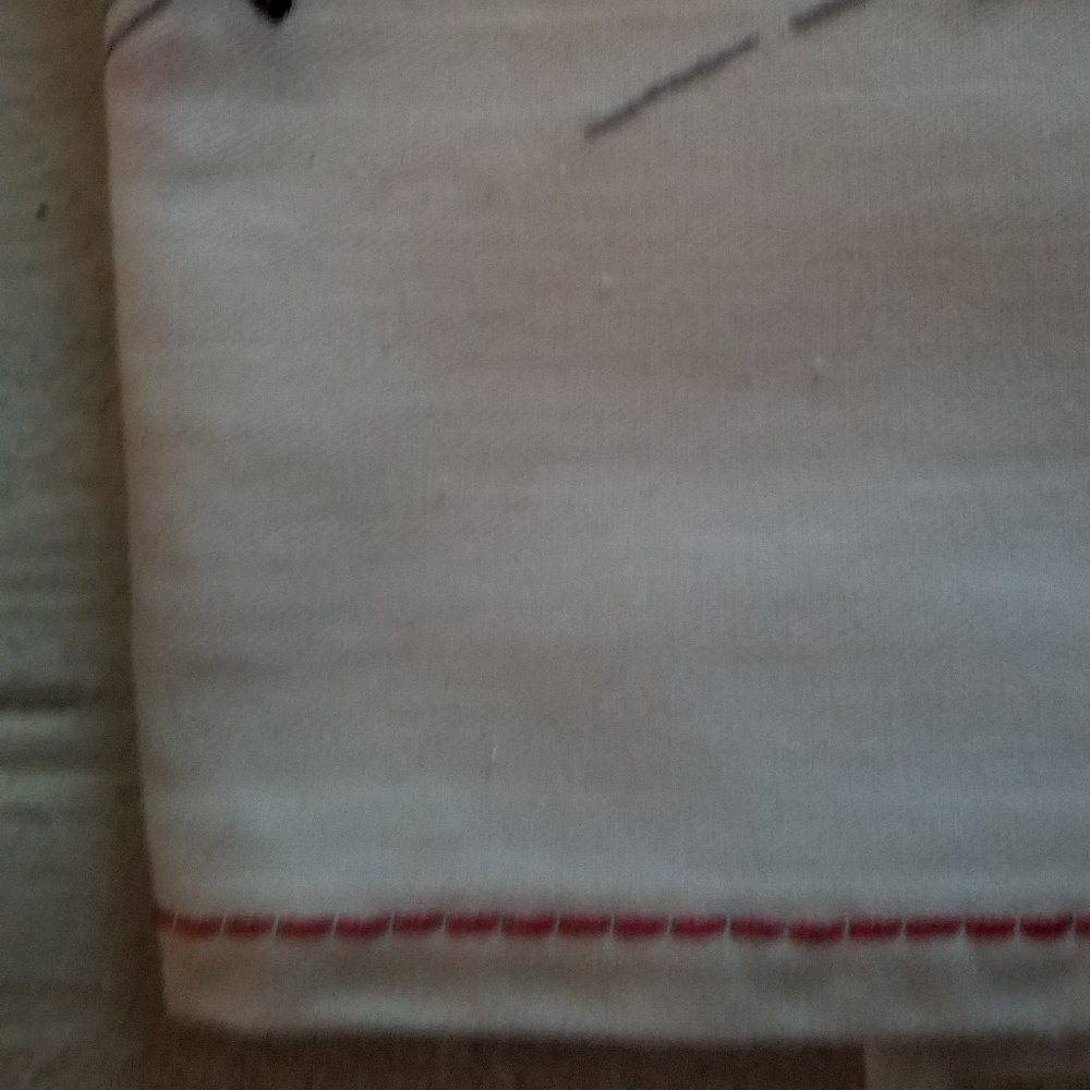Vintage-look Italian Tea Towels Cross Stitched New - Picture 6 of 6